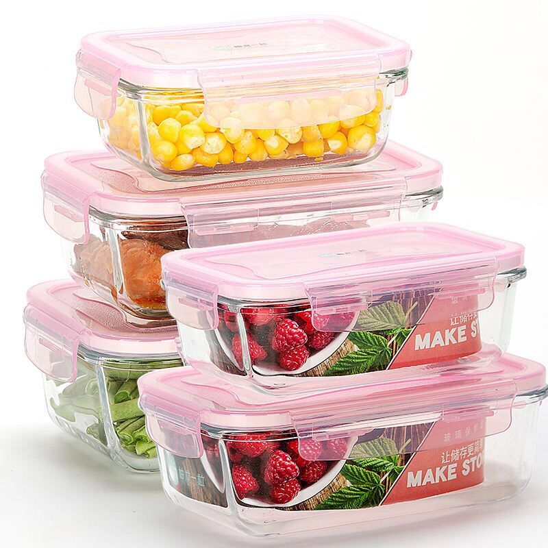 Health Wellness Product - 電子レンジ加熱弁当箱,3個,ワーカーリーキッチン用,料理用,蓋付きラウンド,健康食品