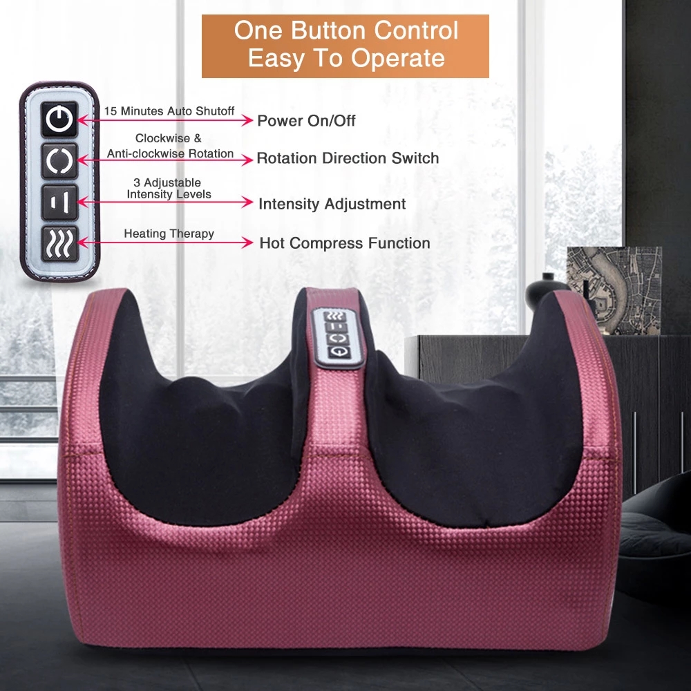 Reflexology Foot Roller - フットマッサージ機電気指圧フットマッサージャー加熱療法足脚マッサージローラー脚の疲労を軽減女性男性