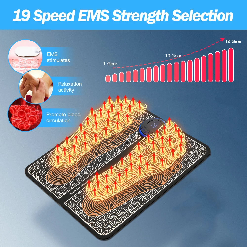 電気フットマッサージャー,足のマッサージ,筋肉刺激,血液循環 - Ems Foot Massager のレビューと価格