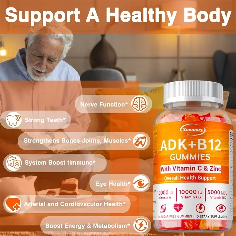 ビタミンD3 K2 + ビタミンB12 グミ - 高濃度食品 - Health Wellness Product のレビューと価格