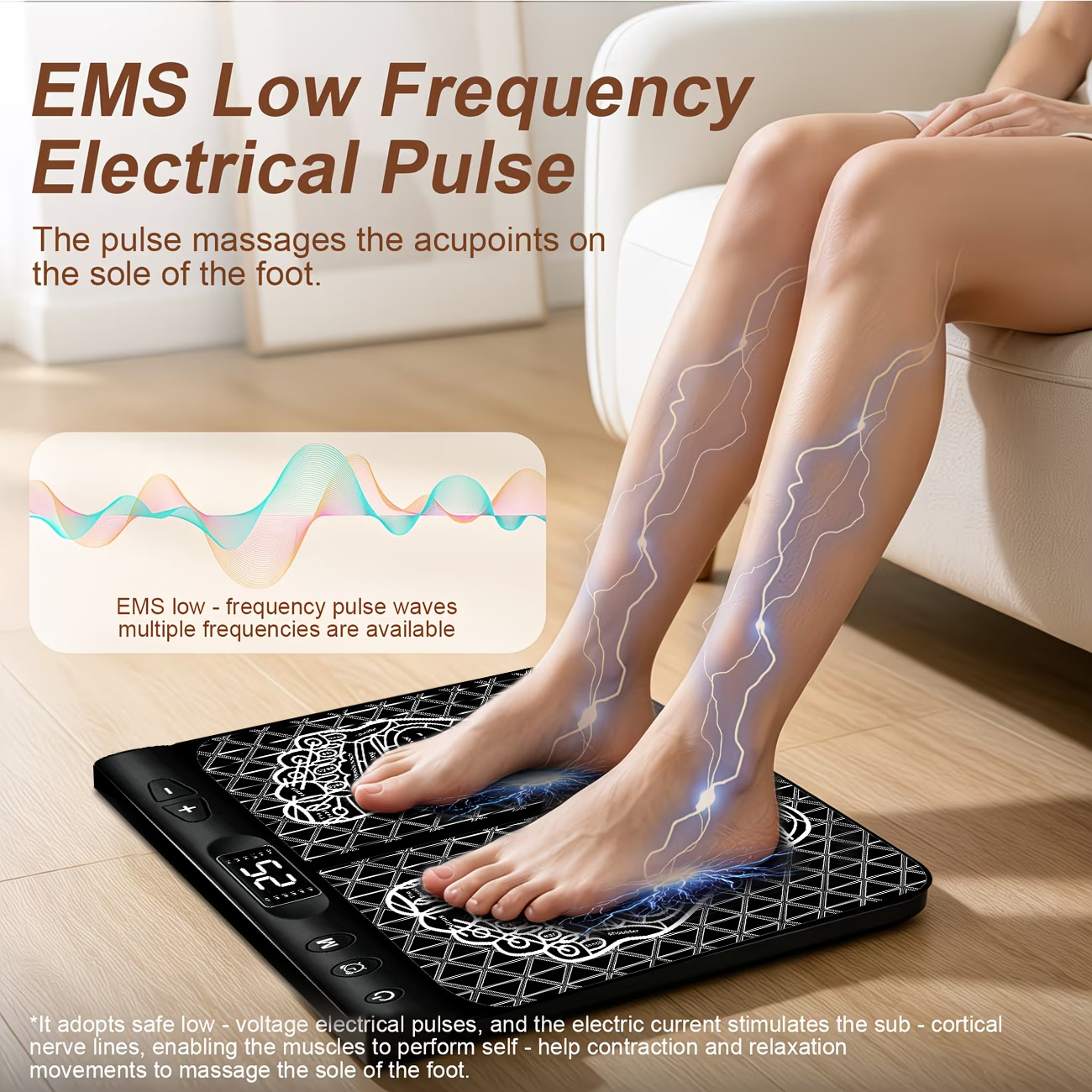 12モード25段階強度EMSフットマッサージャーマット -  - Ems Foot Massager のレビューと価格