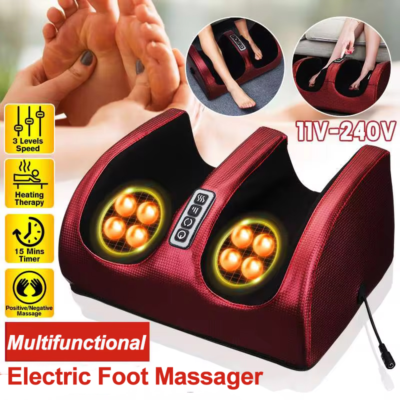赤外線加熱電気フットマッサージ指圧リラックスボディマッサージ - Reflexology Foot Roller のレビューと価格