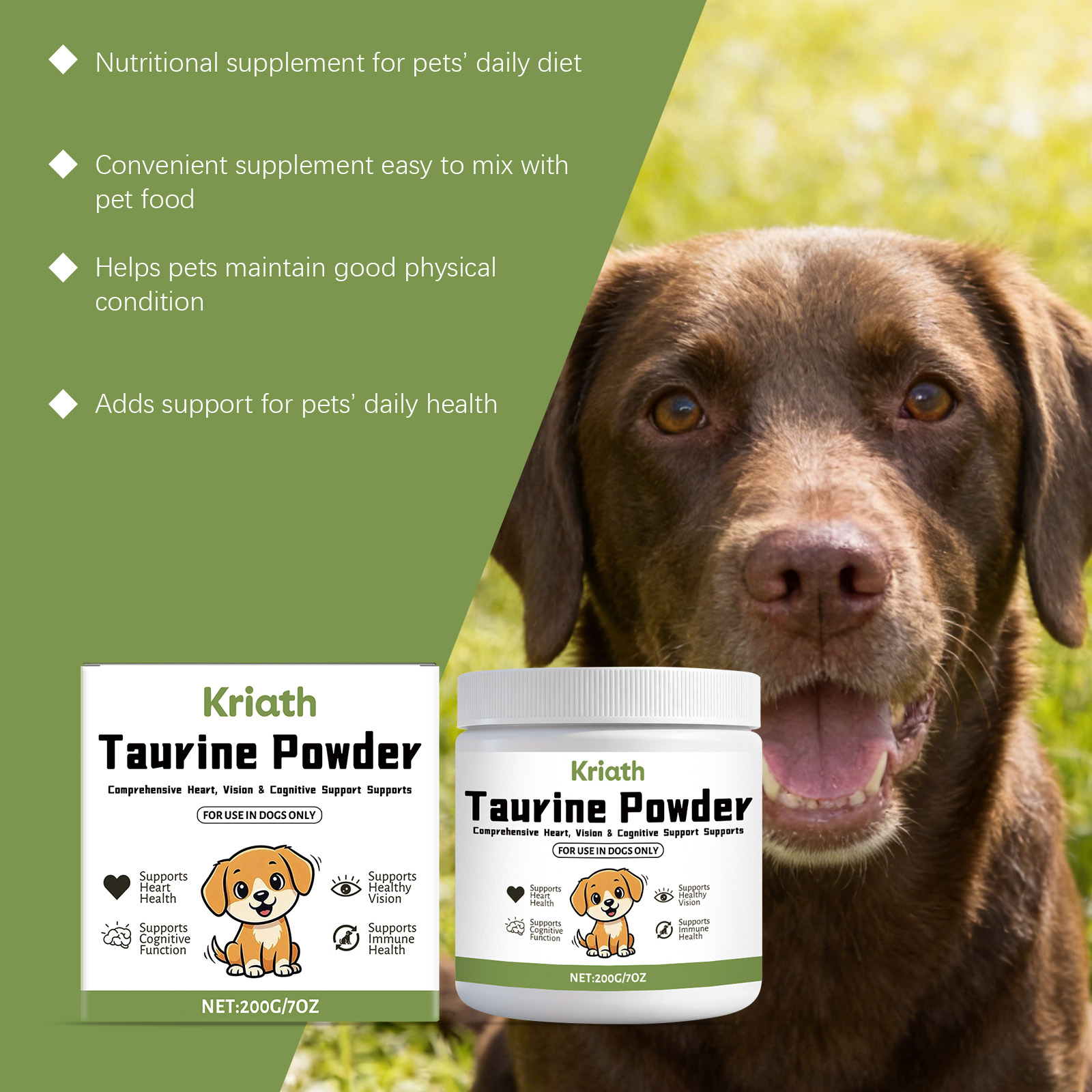 犬用タウリンパウダー 簡単混合 認知機能サポート 毛並み改善 - Wellness Health Nutrition のレビューと価格