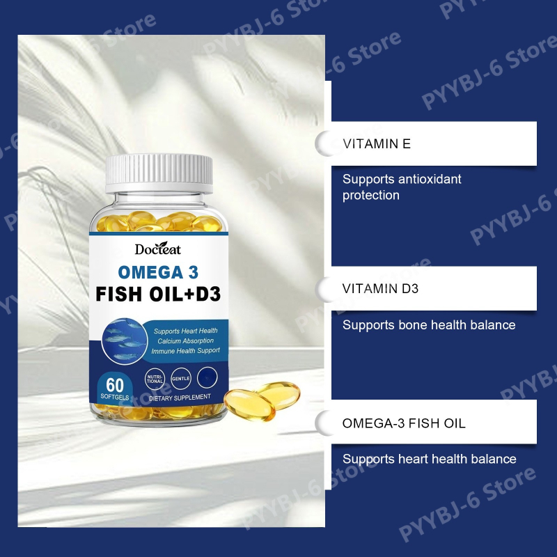 オメガ3魚油は、心臓血管の健康、カルシウムの吸収、免疫の健康 - Wellness Health Nutrition のレビューと価格